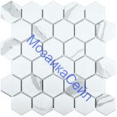 ������������ ������� Geometry Hexagon Small Carrara Matt 51x59 Starmosaic