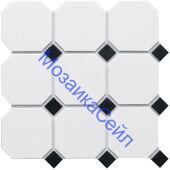 ������������ ������� Geometry Octagon big White/Black Matt Starmosaic